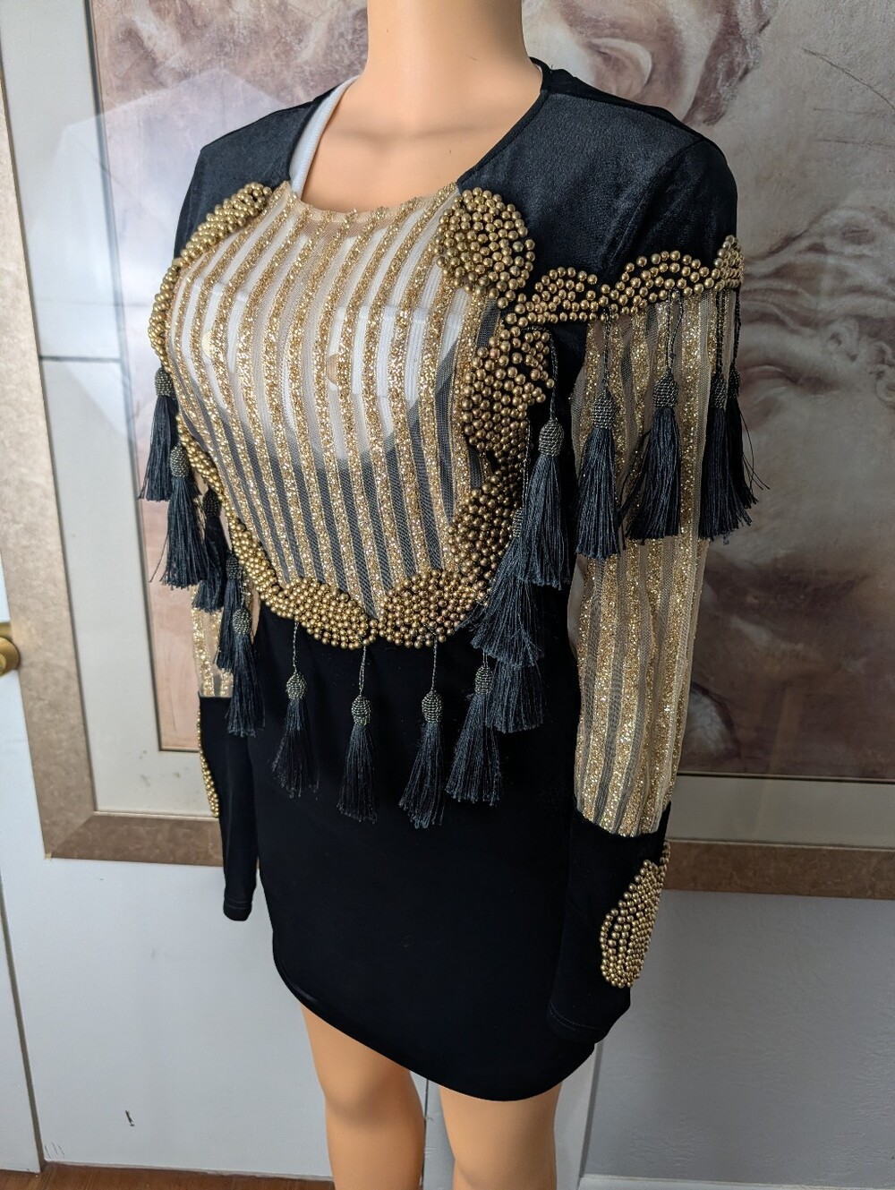 L'ATISTE by Amy Black Velvet Latiste No Limit Bodycon Dress Size L